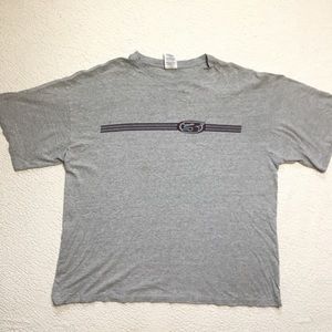 Vintage Adidas 3 Stripe Brand Graphic Gray Shirt
